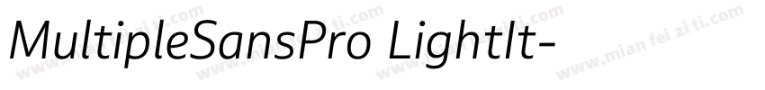 MultipleSansPro LightIt字体转换